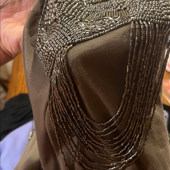 Elegant mauve/tan Dress - Picture 5 of 7